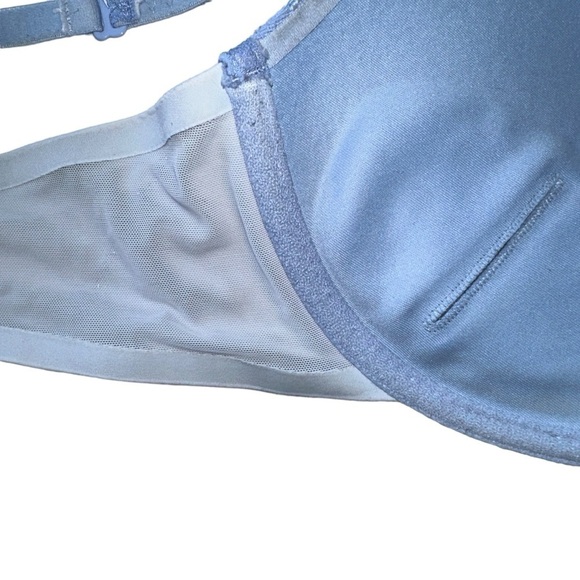 AERIE PADDED PUSH UP BRA WOMENS  SIZE 34C LIGHT BLUE FLORAL BLOOM LACE - Picture 10 of 13